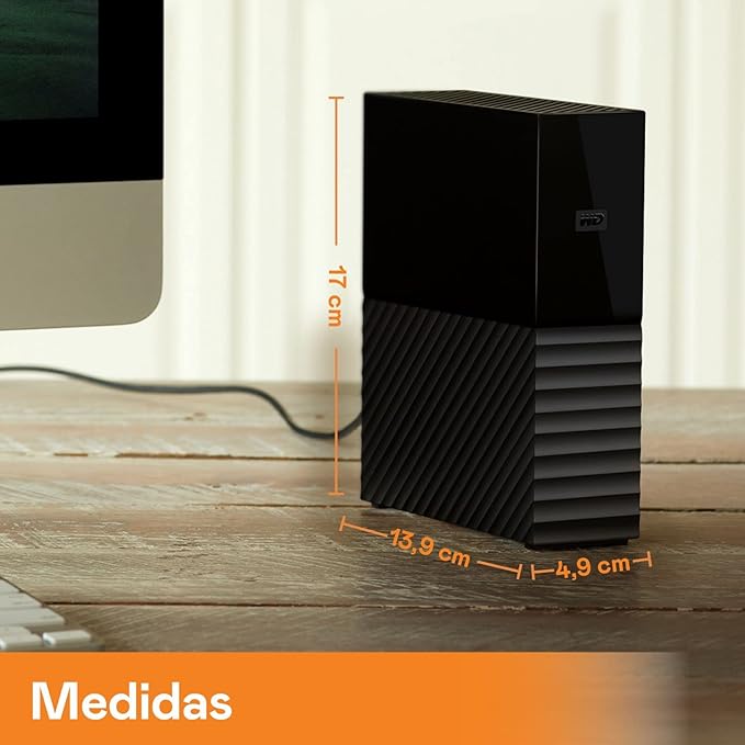 Western Digital - WD 14TB My Book Disco Duro Externo de Sobremesa, con USB 3.0 y software para la gestión de dispositivos, funciona con PC y Mac, Negro