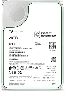 Seagate Exos ST28000NM000C - Disco duro interno (28 TB, SATA 6 Gb/s, 7200RPM, 512 MB de caché