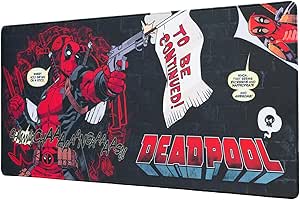 Alfombrilla ratón XXL Marvel Deadpool - Alfombrilla escritorio (Mouse pad XXL: Protector escritorio) | Accesorios gaming - Tapete escritorio : Alfombra escritorio Impermeable y Antideslizante