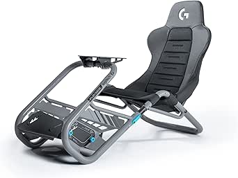 Playseat Trophy - Cabina de simulación de Carreras Logitech G Edition | Totalmente Ajustable | Compatible con Todos los Volantes Direct Drive | Ligero y Robusto