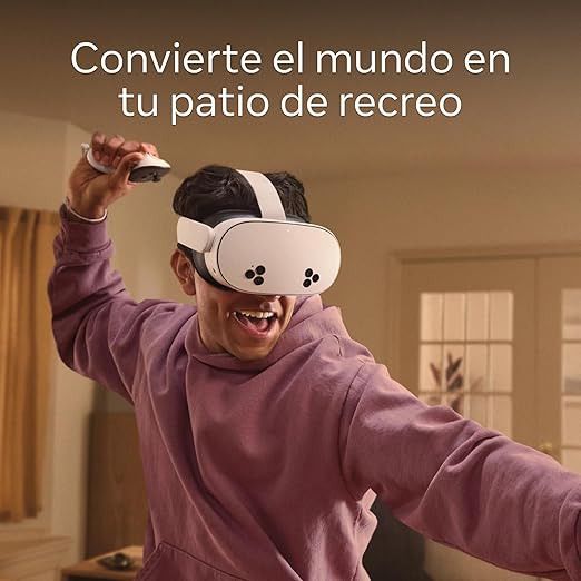 Meta Quest 3S 128 GB — Entra en la Realidad Mixta —— Gafas compactas - Incluyen 3 Meses de Prueba para Meta Horizon+