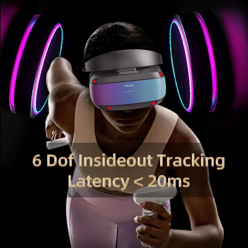 DPVR Gafas VR E4, Auriculares de Realidad Virtual Con Controlador Para Juegos de PC, Compatible Con SteamVR