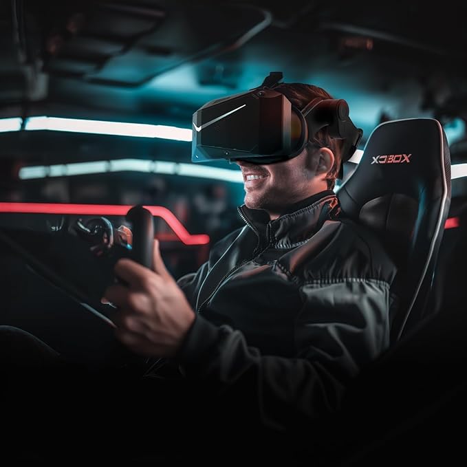 Pimax Crystal Light Versión depósito - Gafas VR para PC con Resolución 8K QLED y Amplio Campo de visión - Realidad Virtual de Alta Claridad para Simuladores de Vuelo - Incluye Controladores