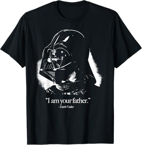 Star Wars Camiseta Día del Padre Darth Vader Epic Father Quote Hombre S Manga Corta Black S