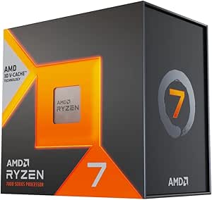 AMD Ryzen 7 7800X3D Procesador con tecnología 3D V-Cache (tarjeta gráfica Radeon integrada, 8 núcleos/16 threads,120W TDP,Socket AM5, 104MB Caché, Reloj de aumento máx. hasta 5.0 GHz, sin ventilador)