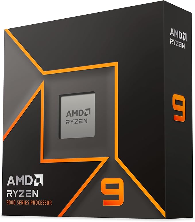 AMD Ryzen 9 9900X Procesador (Tarjeta gráfica Radeon integrada, 12 núcleos/24 Threads, 120W TDP, Socket AM5, 76MB Caché, Reloj de Aumento máx. hasta 5.6 GHz, sin Ventilador)
