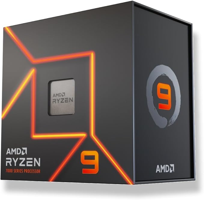 AMD Ryzen 9 7950X Procesador (tarjeta gráfica Radeon integrada,16 núcleos/32Threads, 170W TDP, Socket AM5, 80MB Caché, Reloj de aumento máx. hasta 5.7 GHz, sin ventilador)