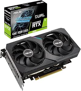 ASUS Dual NVIDIA GeForce RTX 3060 V2 OC Edition Tarjeta gráfica Gaming (PCIe 4.0, 12 GB GDDR6, HDMI 2.1, DisplayPort 1.4a, diseño de 2 Ranuras, Ventiladores Axial-Tech, Blanco