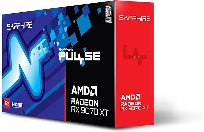 Sapphire Pulse AMD Radeon™ RX 9070 XT Gaming 16GB Dual HDMI/Dual DP