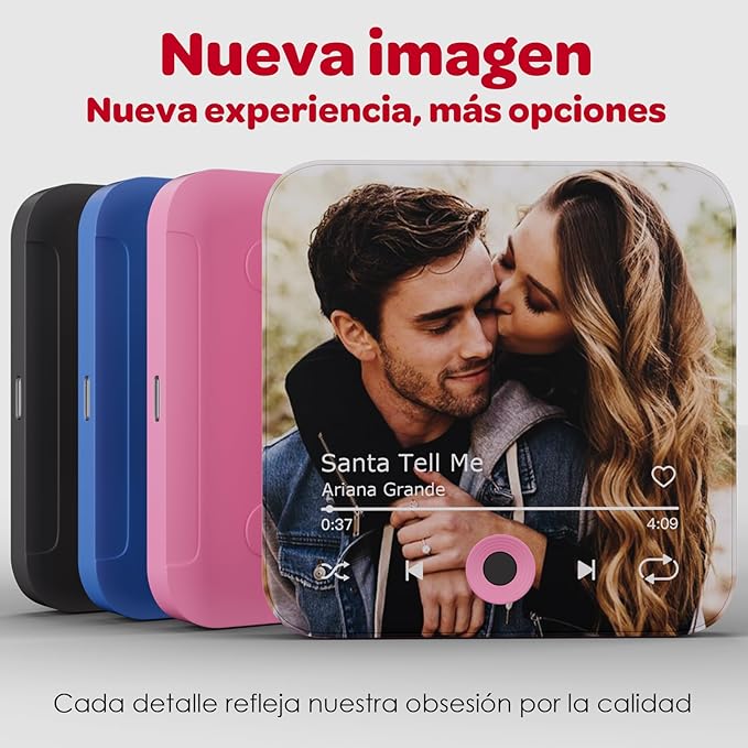 Witfox Imanes Personalizados Nevera con Música - Iman Personalizado con Foto y Canción de Spotify - Regalo imanes Decorativos Personalizables para Parejas, Mujer y Hombre en San Valentín-Foto