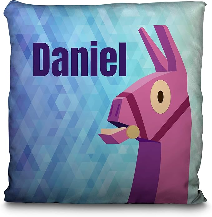 LolaPix Cojín Fornite. Cojín Personalizado con Nombre. Regalo Friki Personalizado. Impresión 100% por Las Dos Caras. Relleno Incluido. Varios tamaños. Fornite