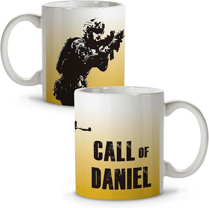 LolaPix Taza Personalizada. Taza Call of Duty. Taza Friki. Regalos Personalizados. Taza Cerámica. Con Nombre. CALL OF YOUR NAME