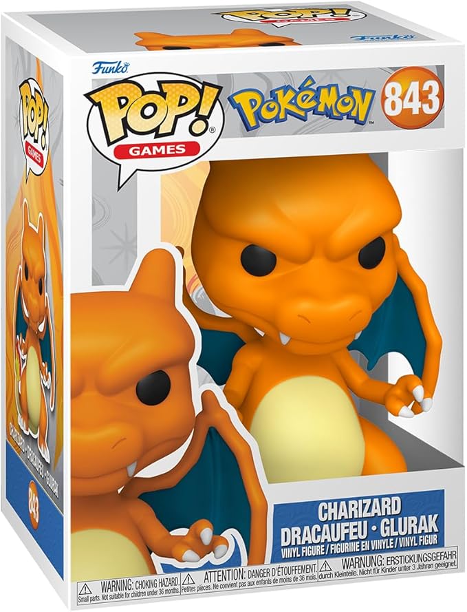 Funko POP! Games: Pokemon - Charizard - Figuras Miniaturas Coleccionables Para Exhibición - Idea De Regalo - Mercancía Oficial - Juguetes Para Niños Y Adultos - Fans De Video Games