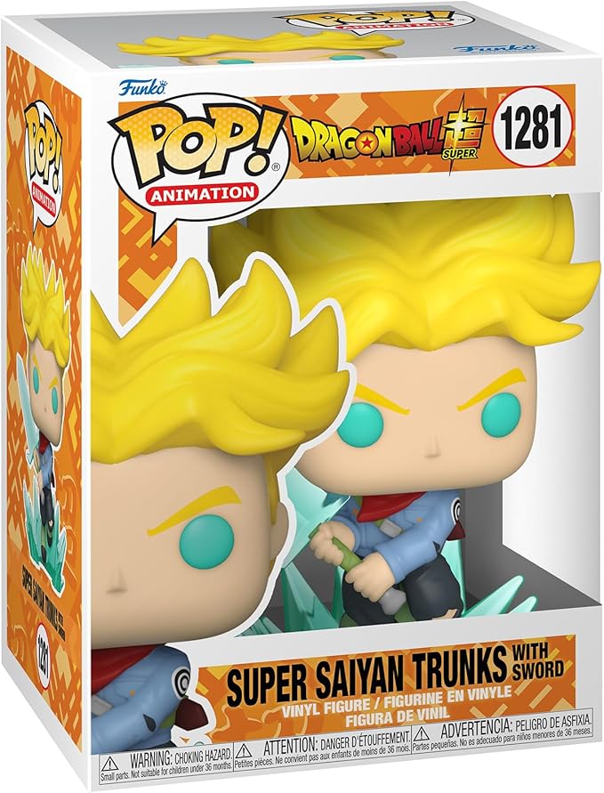 Funko Pop! Animation: DBS - Super Saiyan Trunks with Sword - Dragon Ball Super - Figura de Vinilo Coleccionable - Idea de Regalo- Mercancia Oficial - Juguetes para Niños y Adultos - Anime Fans