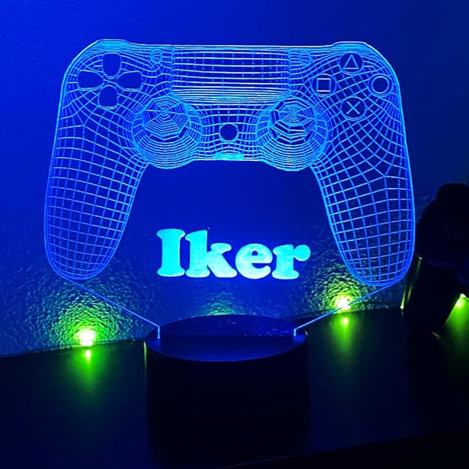 masqueprecios Lámpara Joystick gamer 3D con Luz LED personalizable PS4